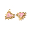 Rack Plating Brass Micro Pave Clear Cubic Zirconia Charms KK-D074-04G-05-3