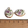 Printed Handmade Porcelain with Brass Pendants PR-CBAB520-07A-3