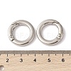 Nickel Plated Alloy Spring Gate Rings FIND-Q104-01A-P-3
