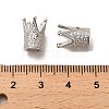 Rhodium Plated 925 Sterling Silver Micro Pave Cubic Zirconia Beads STER-H110-23P-3