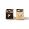 Rack Plating Brass Enamel Beads KK-B060-04G-01F-1