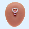 316L Surgical Stainless Steel Micro Pave Cubic Zirconia Top Down Belly Rings FS-WG959C5-05-1