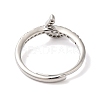 Rack Plating Brass Cubic Zirconia Arabic Letters Adjustable Rings for Women RJEW-S407-10P-03-3