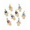 Brass Micro Pave Cubic Zirconia Pendants ZIRC-F136-02G-1