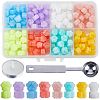 192pcs 8 Colors Paw Print Sealing Wax Particles DIY-CP0009-19-1