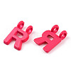 Rack Plating Spray Painted Alloy 2-Loop Link Pendants PALLOY-N176-01R-3
