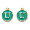 Golden Plated Alloy Enamel Charms ENAM-Q437-15U-1