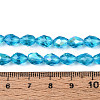 Transparent Electroplate Glass Beads Strands LS-EGLA-N023-6x8mm-A07-4