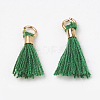 Polycotton(Polyester Cotton) Tassel Pendant Decorations FIND-S275-09G-1