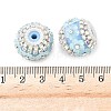 Bling Resin Rhinestone Flower Beads OACR-D310-01P-A-2