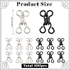 400Pcs 2 Colors Brass Interlocking Clasps KK-YW0004-28-2