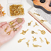 54Pcs 18 Style Alloy Pendant Decorations HJEW-ME00056-3