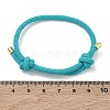 Adjustable Nylon Round Milan Cord Slider Bracelet Making FB-H001-01G-08-3