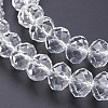 Faceted Rondelle Handmade Glass Beads X-GS011-01-2