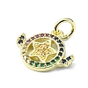 Brass Micro Pave Colorful Cubic Zirconia Pendants KK-H475-19G-06-2