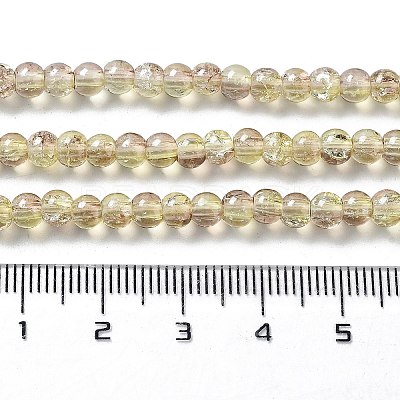 Spray Painted Crackle Glass Beads Strands CCG-Q002-4mm-05-1