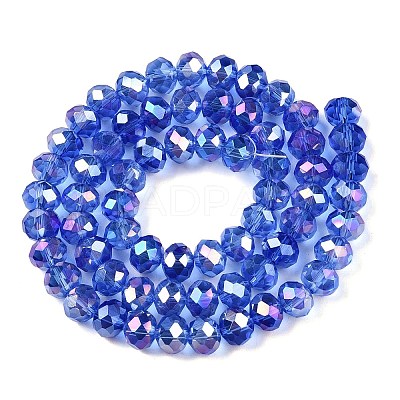 Electroplate Glass Beads Strands EGLA-A044-T8mm-B31-1