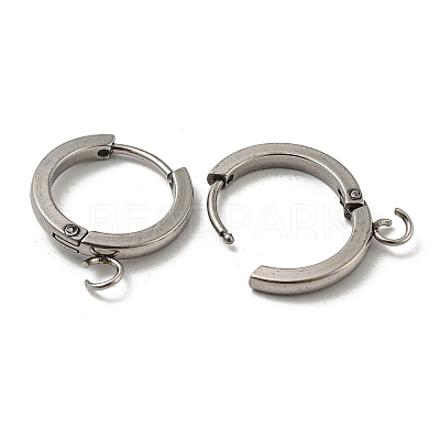 Tarnish Resistant 201 Stainless Steel Huggie Hoop Earrings Findings STAS-A167-01G-P-1