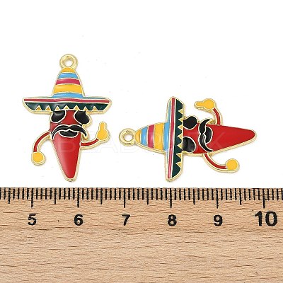 Cinco De Mayo Theme Alloy Enamel Pendants ENAM-V001-05M-G-1