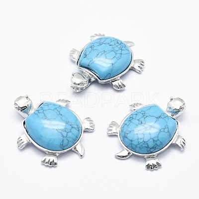 Synthetic Turquoise Pendant G-G759-B03-1