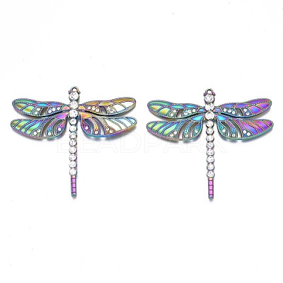 Rack Plating Rainbow Color Alloy Big Pendants X-PALLOY-N163-170A-1