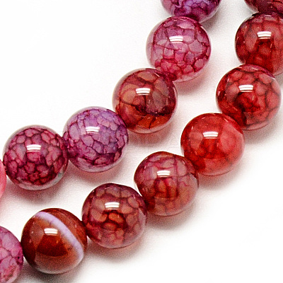 Natural Dragon Veins Agate Beads Strands G-Q948-81G-8mm-1