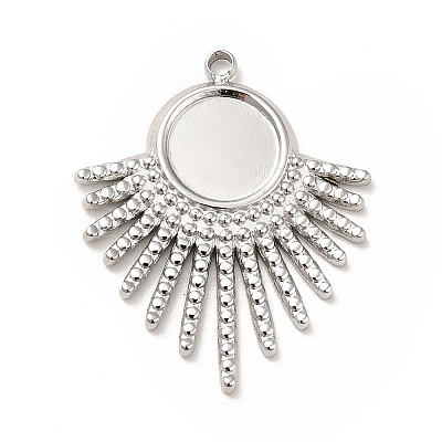Non-Tarnish 304 Stainless Steel Pendant Cabochon Settings STAS-H172-13P-1