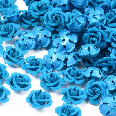 Flocky Aluminum Beads FALUM-S001-001J-1