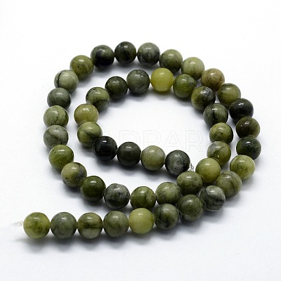 Natural Chinese Southern Jade Beads Strands X-G-I199-07-8mm-1