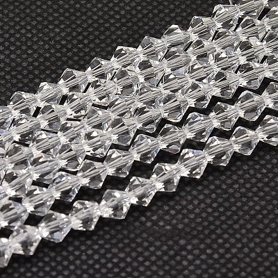 Imitate Austrian Crystal Bicone Glass Beads Strands GLAA-F029-5x5mm-13-1