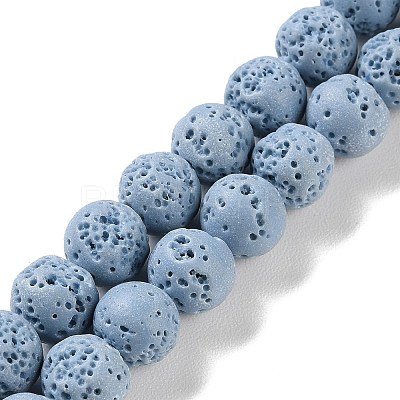 Synthetic Lava Rock Dyed Beads Strands G-H311-08C-06-1