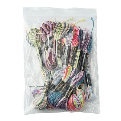 12 Skeins 6 Colors 6-Ply Polyester Embroidery Floss OCOR-FS0001-01B-03-1