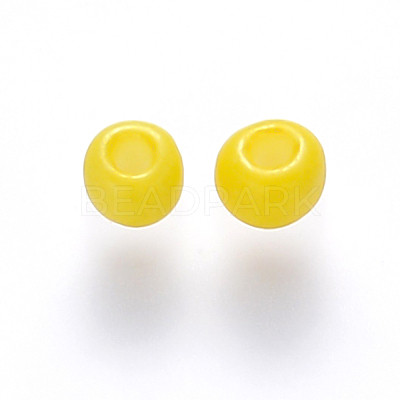 8/0 Baking Paint Glass Round Seed Beads SEED-S036-01B-05-1