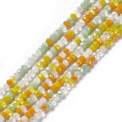 Electroplate Glass Beads Strands EGLA-S192-001A-B12-1