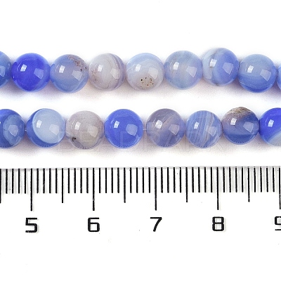 Natural Striped Agate/Banded Agate Beads Strands G-Z060-A01-A20-1