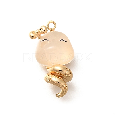 Brass Pendants KK-C085-01G-1