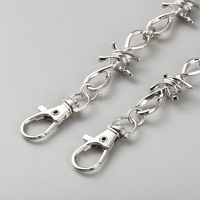 Alloy Barbed Wire Link Chain Belts for Pants AJEW-WH20006-228-1