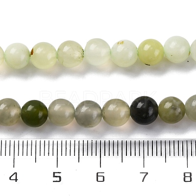 Natural New Jade Beads Strands X-G-F591-16-6MM-1
