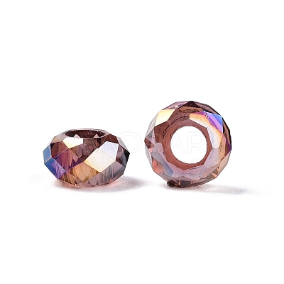 Transparent Glass European Beads GPDL-N005-D14mm-A08-1