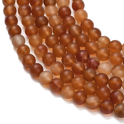 Natural Carnelian Beads Strands G-L642-G01-6mm-1