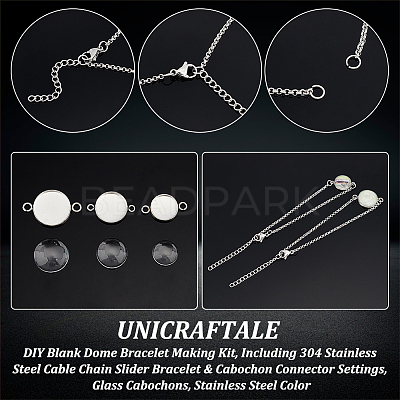 DIY Blank Dome Bracelet Making Kit DIY-UN0003-96-1