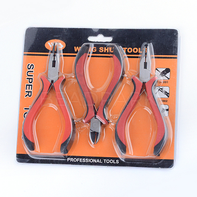 3Pcs 45# Carbon Steel DIY Jewelry Plier Sets PT-R010-12-1