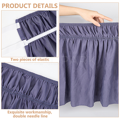 Adjustable Polyester Wrap Around Bed Skirts AJEW-WH20022-10C-02-1