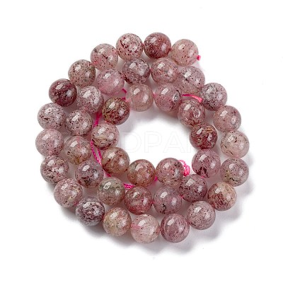 Natural Strawberry Quartz Beads Strands LS-G-J373-16-9mm-1