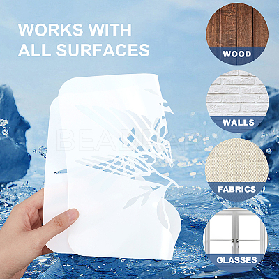 1 Set PET Hollow Out Drawing Painting Stencils DIY-MA0004-33C-1