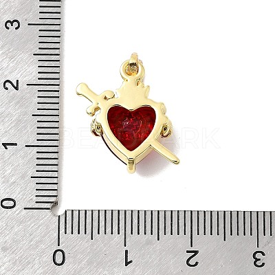 Brass Glass Pendants KK-P343-09B-G-1