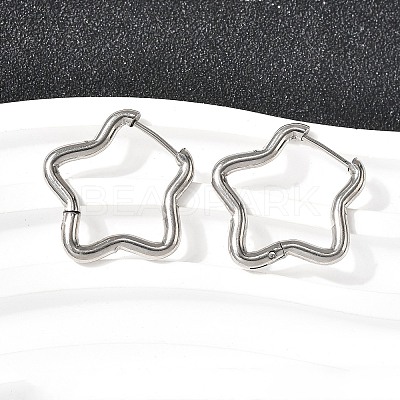 201 Stainless Steel Hoop Earrings EJEW-Z137-02P-05-1