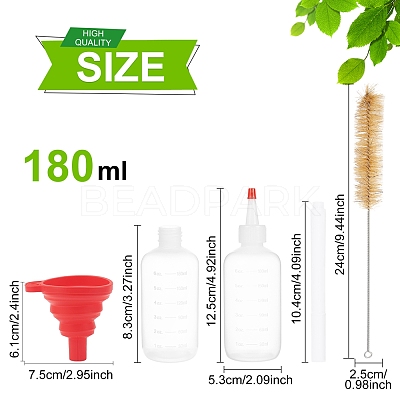 Plastic Graduated Squeeze Bottles AJEW-BC0001-02B-1