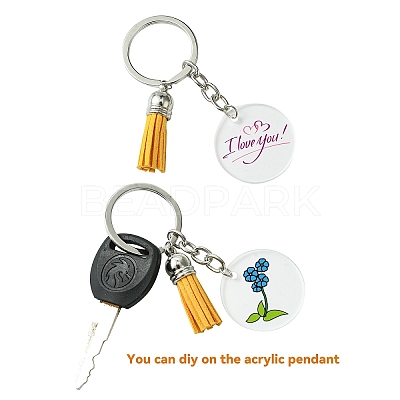 DIY Alloy Bar Beadable Keychain Making Kits DIY-YW0008-76-1