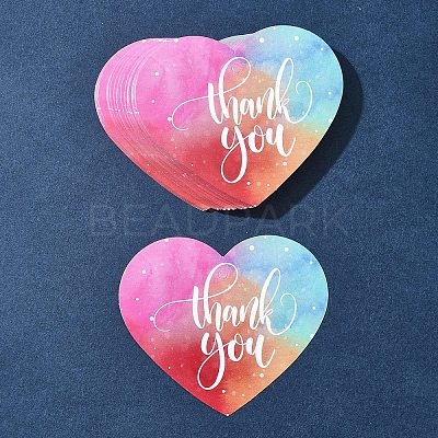 Coated Paper Thank You Greeting Card DIY-FS0007-76B-1